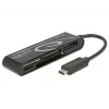 DeLOCK USB2.0 kaardilugeja USB Type-C isane 5 pesaga - kaardilugeja - kõik-ühes (mitme formaadiga) - USB-C (91739)