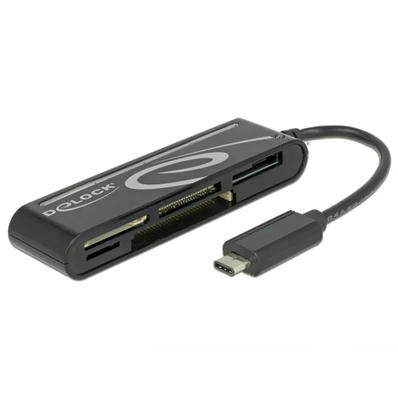 DeLOCK USB2.0 kaardilugeja USB Type-C isane 5 pesaga - kaardilugeja - kõik-ühes (mitme formaadiga) - USB-C (91739)