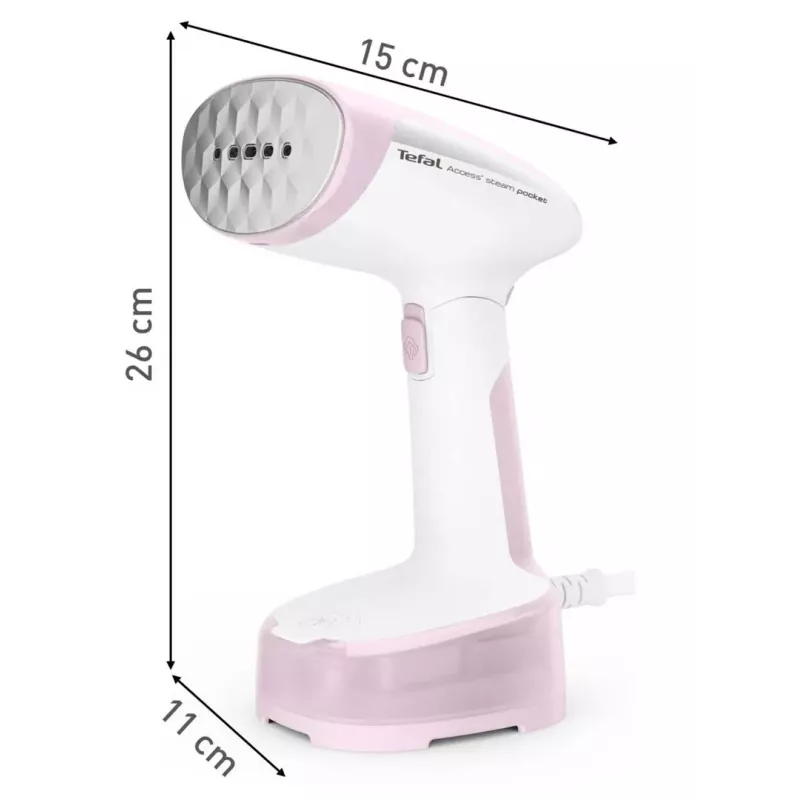 Käeshoitav riideauruti Tefal DT3050, 1300 W, 20 g/min aur, 0,12 L paak, 2,6 m juhe, roosa