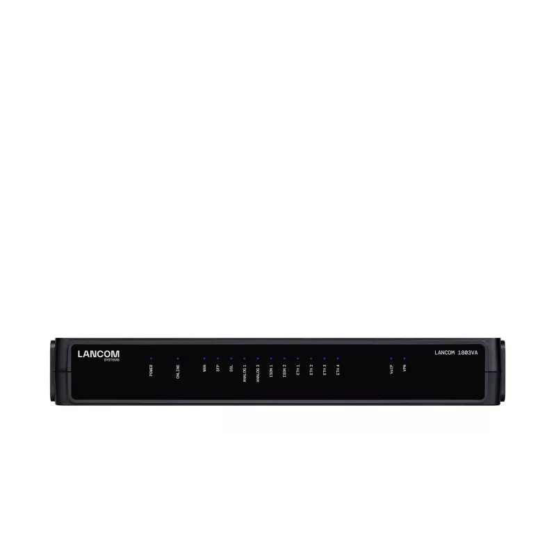 Ruuter LANCOM 1803VA Must 1 ventilaator SNMP Ethernet 10 100 1000 Mbit/s