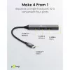 Goobay Slim 4-Port USB-Hub, USB-C™ USB-C™/USB-A, USB 3.2 (74459)