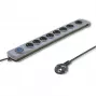 50168 Piksekaitse 8 pistikupesa CA 230 V 3 m hall - PIKSEKAITSED (8 PISTIKUPESA CA, TÜÜP F, 230 V, 50 HZ - Qoltec