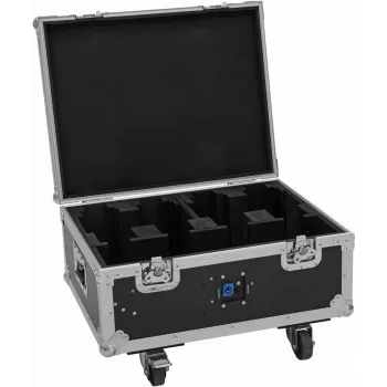Flightcase Roadinger 31005247 4× AKKU MBT-3 jaoks, rataste ja integreeritud laadimisfunktsiooniga