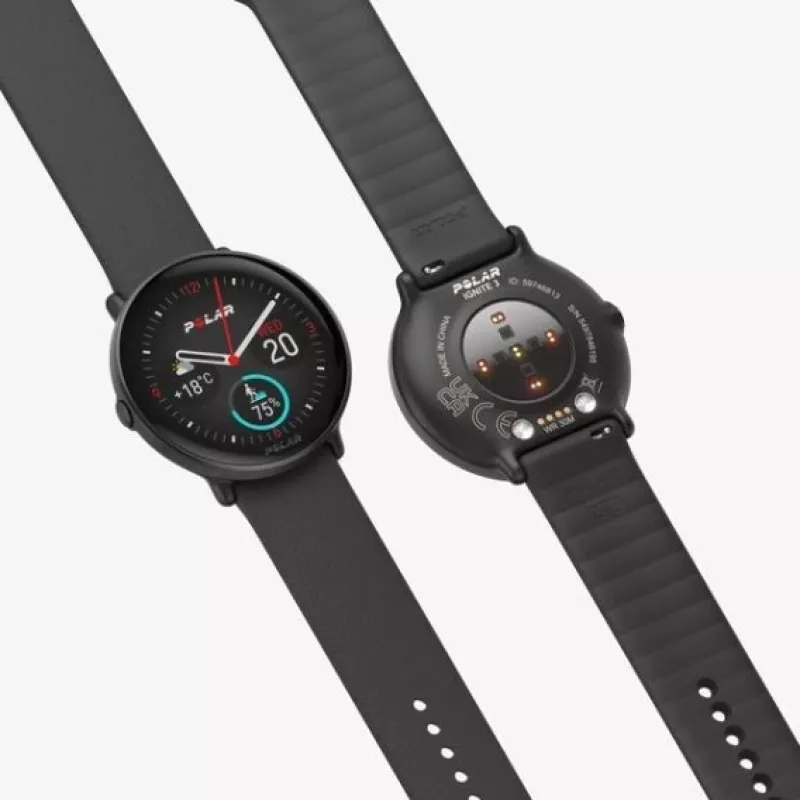 Polar Ignite 3 - Spordikell rihmaga - silikoon - Rihma suurus: S/L - Ekraan 3,3 cm (1,28) - 32MB - Bluetooth - 35 g - Öömust (900106234)