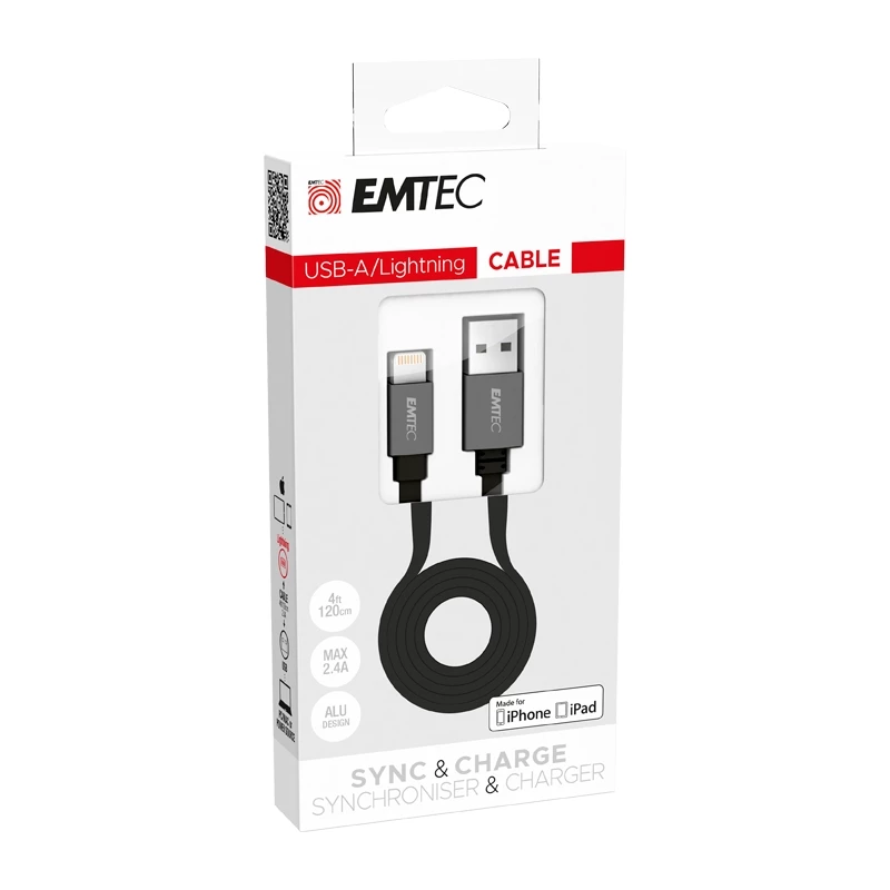 Kaabel Emtec T700A 1,2 m Must