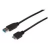 ASSMANN SuperSpeed USB 3.0 kaabel, USB A pistik Micro USB B-pistik, Cu AWG 28, 2x varjestatud, pikkus 1,0 m (AK-300116-010-S)