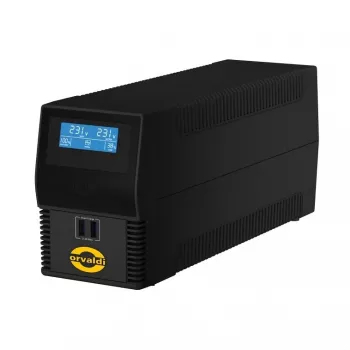 UPS ORVALDI I650 0,6 kVA (360 W) LCD-ekraani ja USB-ga, 4 IEC-väljundit