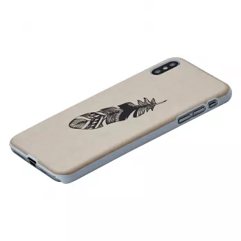 Nutitelefoni ümbris man and wood iPhone XS Max jaoks — Indian Valge