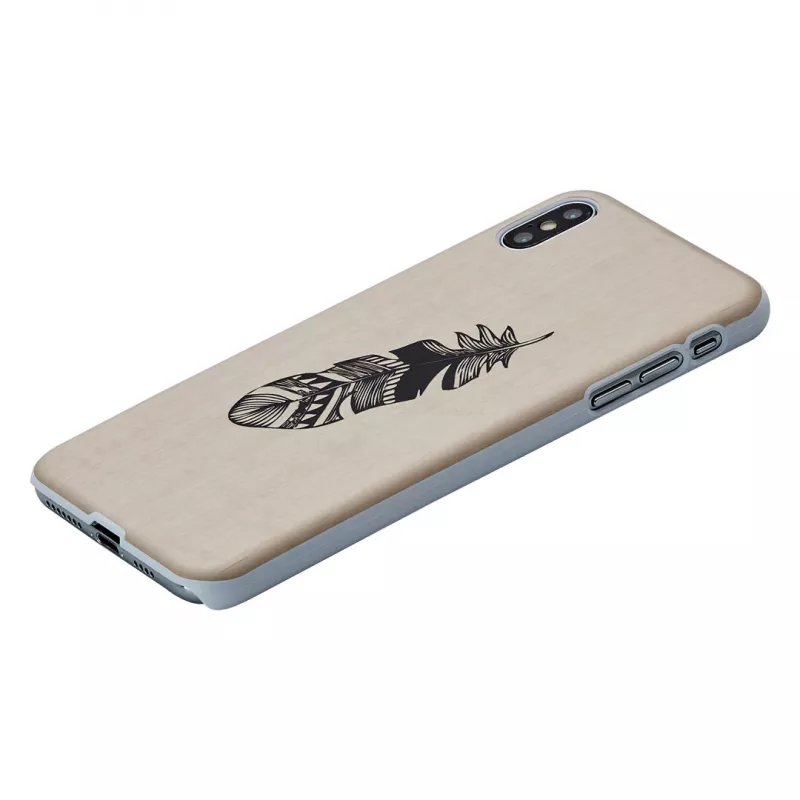 Nutitelefoni ümbris man and wood iPhone XS Max jaoks — Indian Valge
