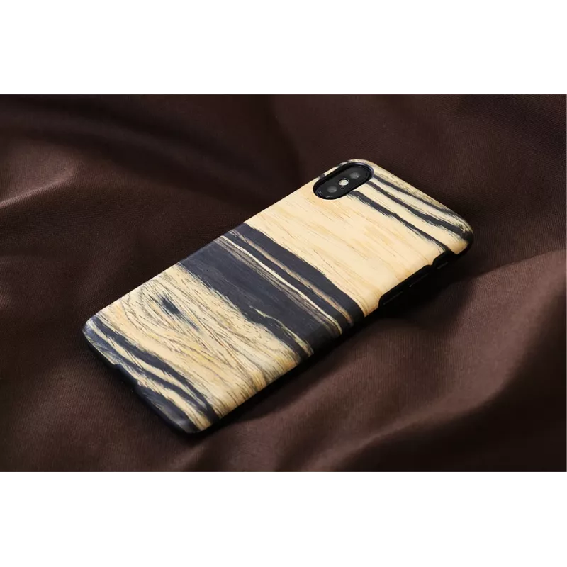 man and wood nutitelefoni ümbris iPhone X/XS jaoks — valge eebenipuu must
