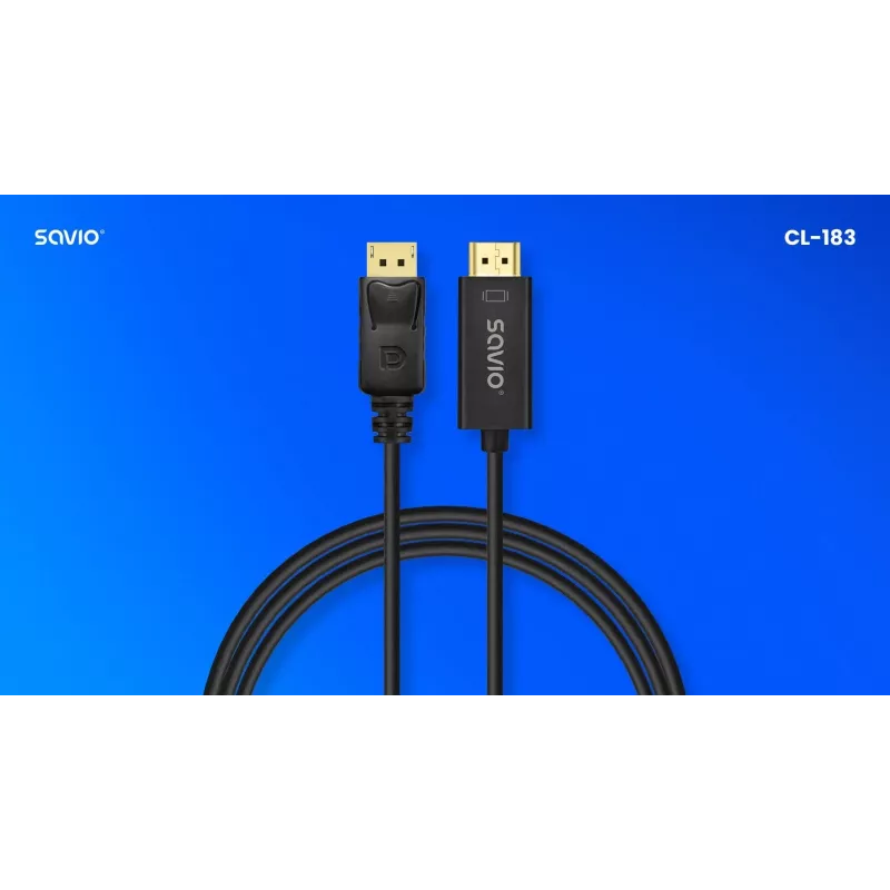 Kaabel DisplayPort HDMI 1,5 m, CL-183 Savio SAVKABELCL-183