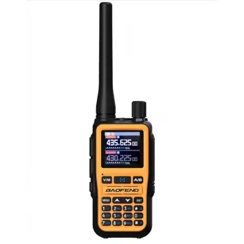 Kaasaskantav Baofeng raadiosaatja UV-5R Mini USB-C laadimise, Bluetoothi, VHF/UHF, 5 W, 1600 mAh, oranž