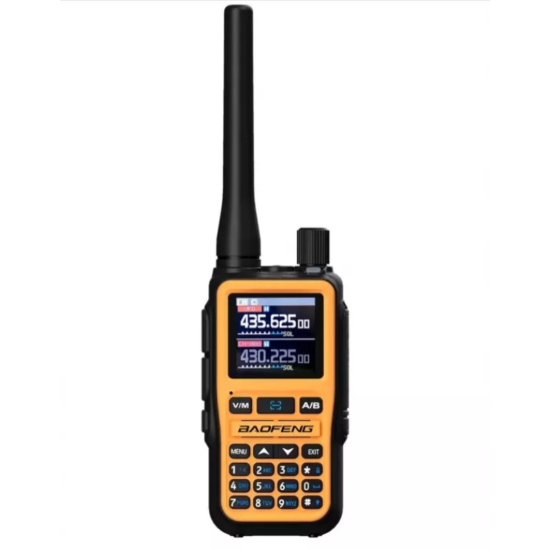 Kaasaskantav Baofeng raadiosaatja UV-5R Mini USB-C laadimise, Bluetoothi, VHF/UHF, 5 W, 1600 mAh, oranž