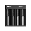 XTAR MC4S 4-pesaline lauaaku laadija silindrilistele Li-ioon 18650 ja NiMH (A/AA/AAA/AAAA/C/D) akudele, 1 A väljund, 5 V sisend, must