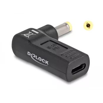 DeLOCK Adapter USB USB-C emane HP 4,8 x 1,7 mm isane 90° nurga all