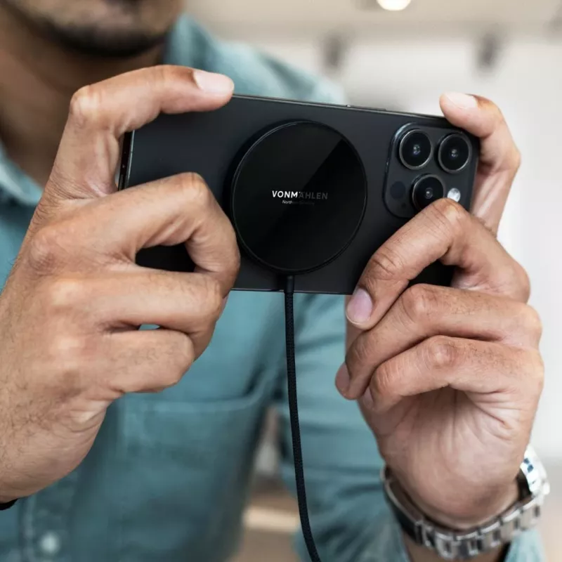Vonmählen Aura Mini magnetiline juhtmevaba laadimisalus, valge