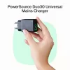 Toiteadapter roheline Cell PowerSource Solo30 30W must — USB-C ühe pordiga laadija