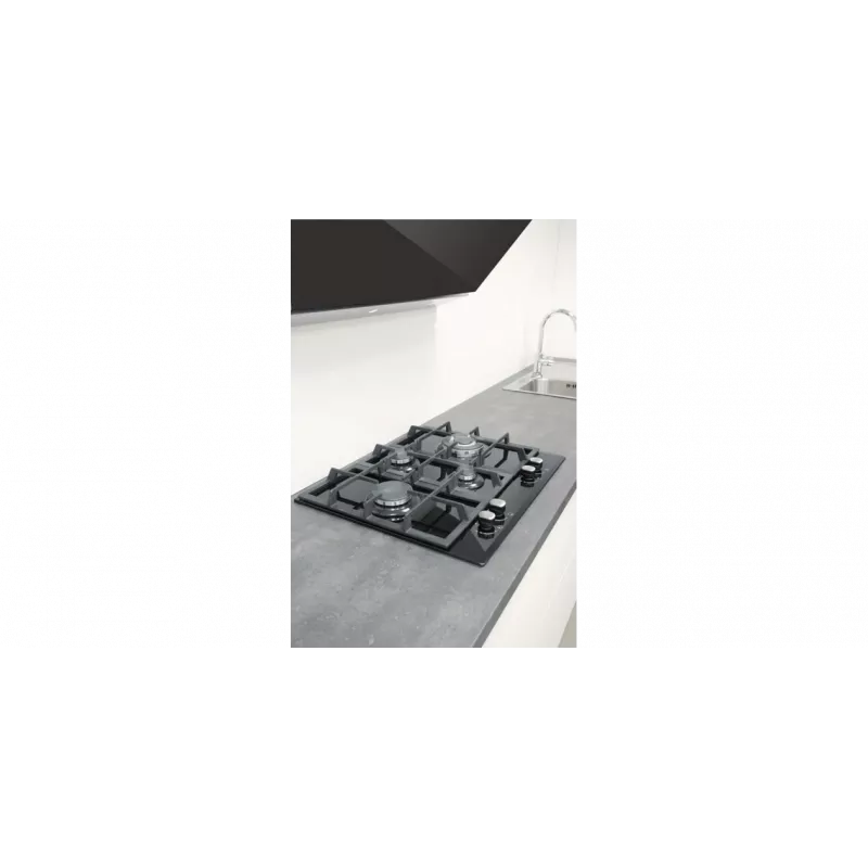 CATA | Hob | LCI 6031 B | Gas on glass | Number of burners/cooking zones 4 | Rotary knobs | Must