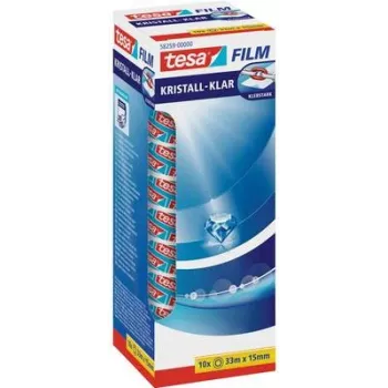 Kleebiplint Tesa Film 58259 läbipaistev, 33 m x 15 mm, 10 rulli pakk