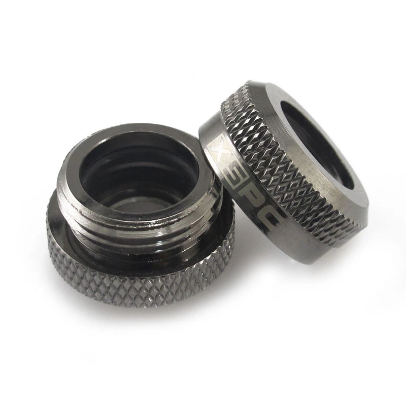 XSPC Connector G1/4 kuni 14 mm Hardtube, must kroom - 8 tk