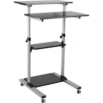 ROLINE PC seisutööjaam - alus LCD-ekraanile / klaviatuurile / hiirele / protsessorile / printerile - Plast, Metall - Hall, Must (17.02.1547)