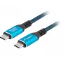 USB-C M/M USB4 kaabel 1,5M 240W 60Hz Must-Sinine