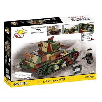 Cobi ehitusklotsid Kerge tank 7TP mudel, 669 osa, COBI-2661