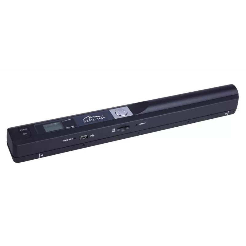 Pliiats-skanner MEDIA-TECH MT4090, must, LED-ekraan, USB 2.0, MicroSD, AAA patarei