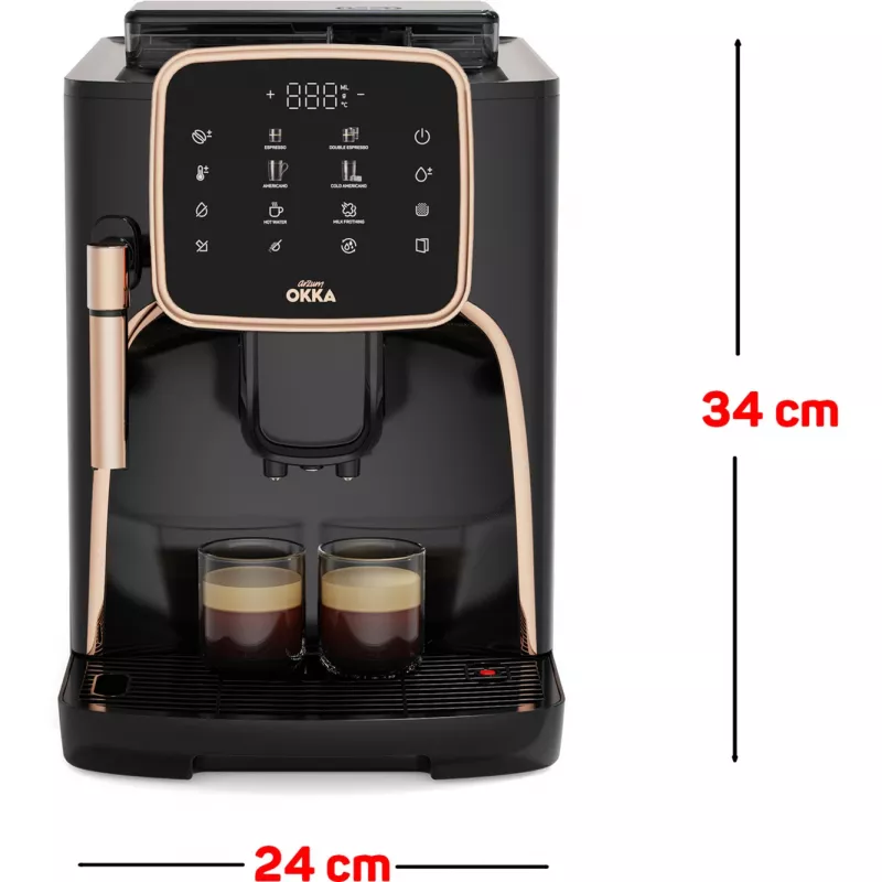 Okka Espresso Pro, täisautomaatne must/pruun, 1450 W