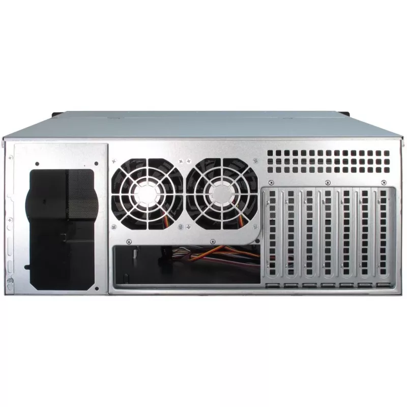 Serveri korpus Inter-Tech 4U-4408 hammas, must/hõbedane