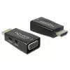 Adapter DeLOCK 65901 HDMI A - VGA ja 3,5 mm heli, must