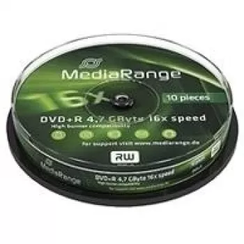 MediaRange - 10 x DVD+R - 4,7GB (120 Min.) 16x - spindel (MR453)