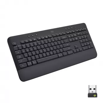 Logitech Signature K650 - Klaviatuur - Juhtmevaba - Bluetooth 5.1 - QWERTZ - Rootsi - Grafiit