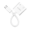 LogiLink USB-C heliadapter, USB-C/M kahele USB-C/F, 60 W PD, valge