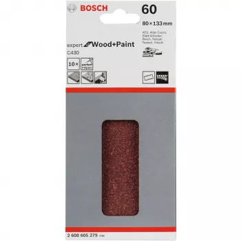 Lihvimisleht Bosch C430 Expert for Wood and Paint jäme tera P60 80x133mm