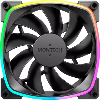 MONTECH AX120 120mm ARGB 3-pakiline korpuse ventilaatorid - must