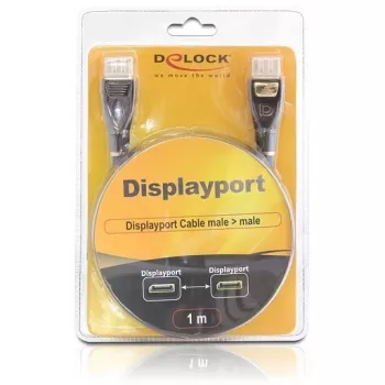 DisplayPort kaabel DeLOCK 82770 1 m Must Pruun