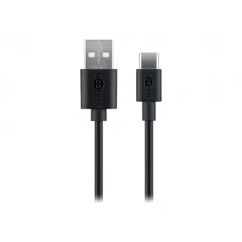 Wentronic Goobay - USB-kaabel - USB (M) USB-C (M) - USB2.0 - 3 A - 2,0 m - Must (59122)