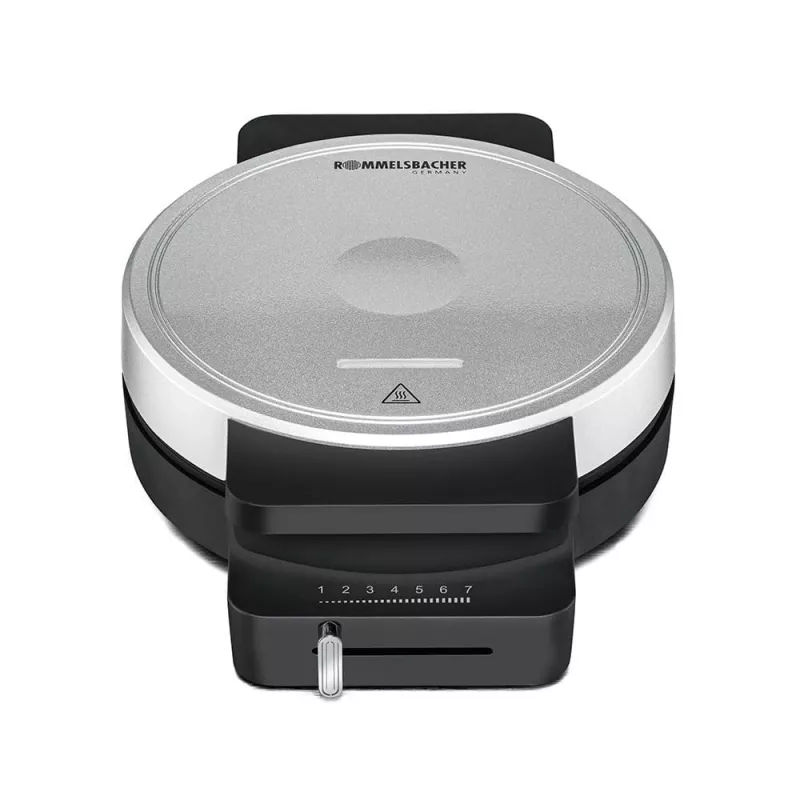 ROMMELSBACHER WA 850, 1 vahvel, ring, süda (kujund), must, hõbedane, 17,5 cm, plastik, 850 W
