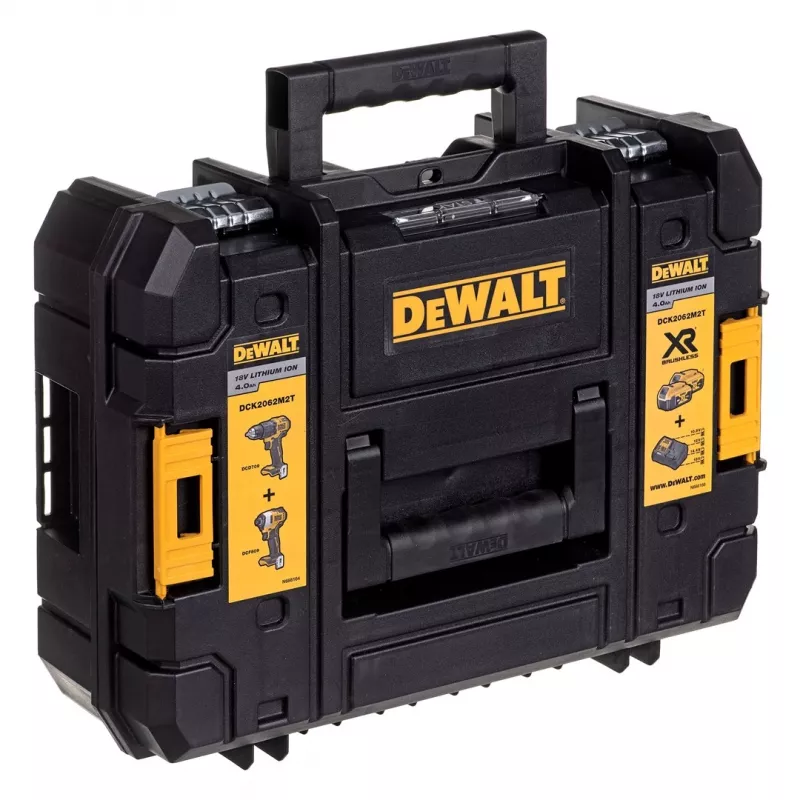 Juhtmeta tööriistakomplekt DeWalt DCK2062M2T — 18V, DCD709 puur + DCF809 1/4-tolline löökkruvikeeraja, 2×4,0Ah akud, TSTAK II kohver
