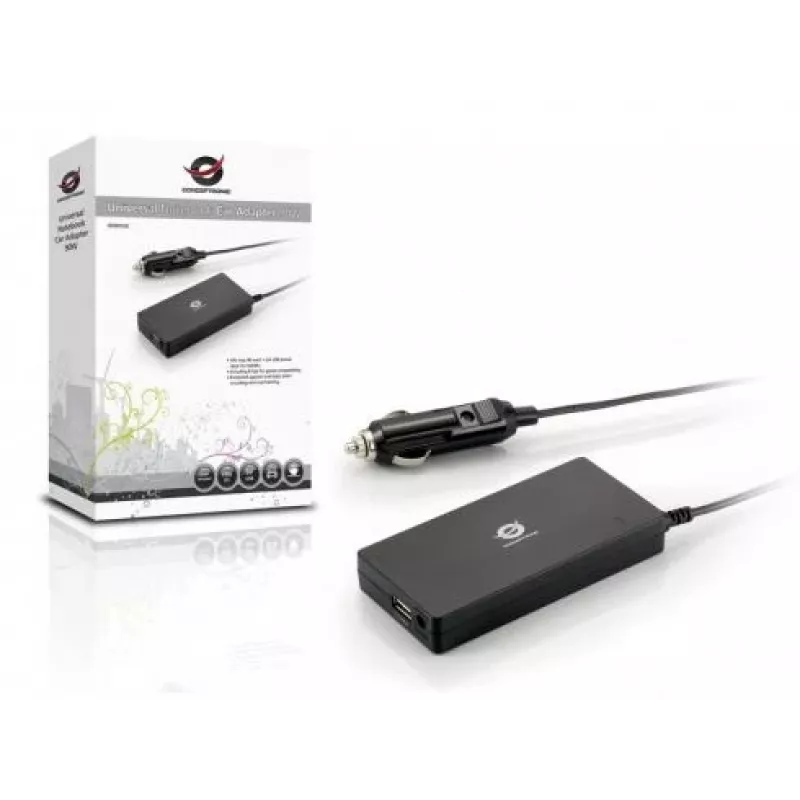 Conceptronic CNB90CAR toiteadapter/inverter Auto 90 W Must