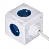 Allocacoc 2402BL/FREUPC pikendusjuhe 1,5 m 4 AC-pistikupesa Siseruumides Sinine, Valge