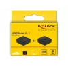 DeLock HDMI 2 - 1 kahesuunaline 4K 60 Hz kompaktne - Jaemüügikarp - Video/Heli lüliti - 2 x HDMI - Lauaarvuti (64072)