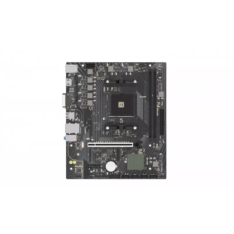 Micro ATX emaplaat Sapphire A520M-E pesale AM4, AMD A520 kiibistik, 2x DDR4 DIMM, max 64 GB, PCIe 3.0 x16/x1, SATA III, Gigabit LAN