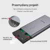SSD-korpus Unitek S1206A kahele M.2 NVMe PCIe Gen3 x4 kettale, USB 3.2 Gen 2 (10 Gbit/s), alumiinium, USB-C, sisaldab toiteplokki