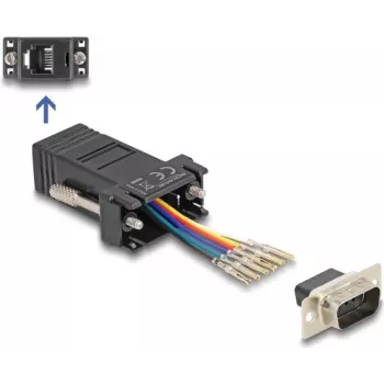 DeLOCK D-Sub 9 kontakti isane RJ12 emasele koostekomplekt must