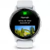 Nutikell GARMIN Venu 3 — 1,4-tolline AMOLED, 45 mm korpus, GPS, Wi‑Fi, 8 GB, hõbedane/valge, silikoonrihm