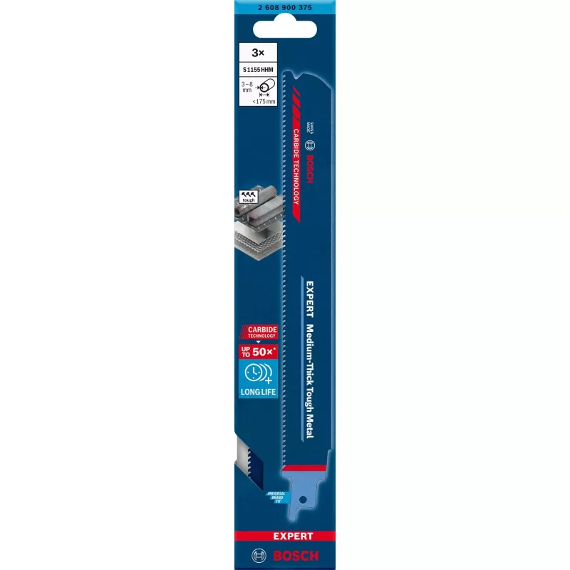 Bosch Expert 2 608 900 375 tikksae/šabloonsae/saekettsae saeleht karbiid 3 tk