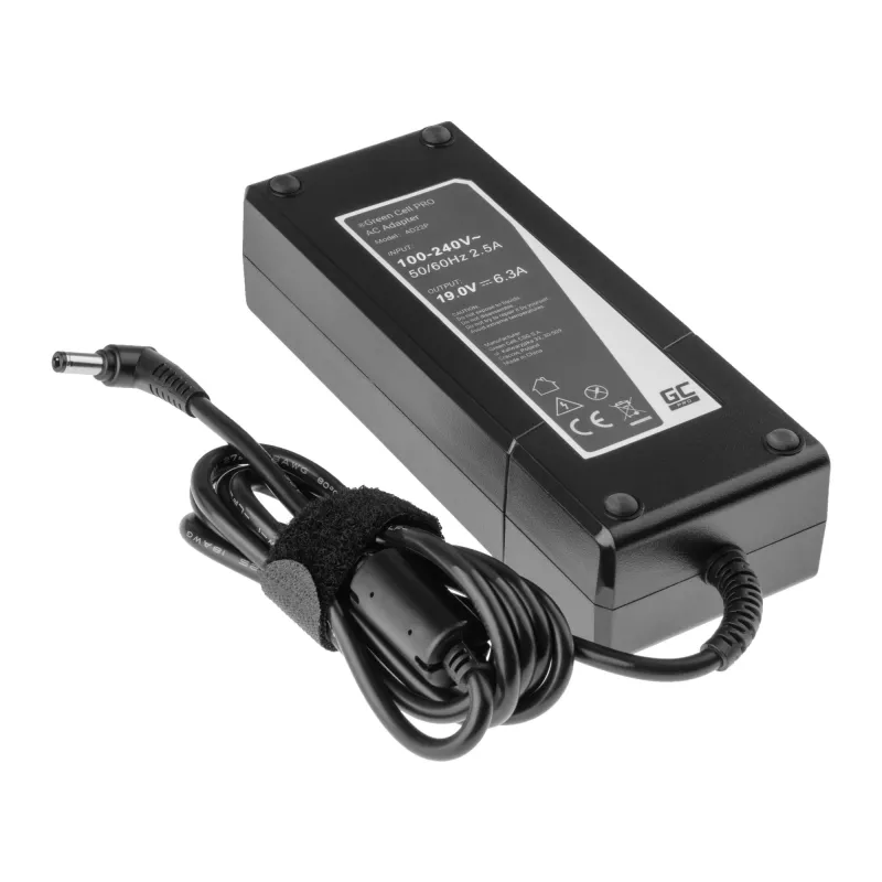 Toiteadapter/inverter Green Cell AD22P 120 W 19 V 6,3 A ASUS sülearvutitele, siseruumides, must