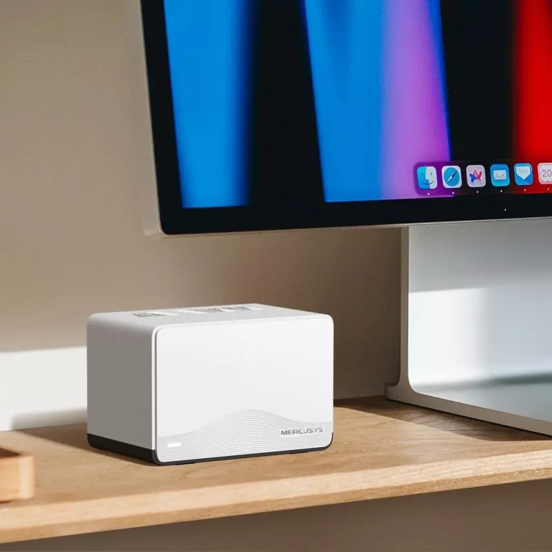 Võrgusüsteem MERCUSYS Halo H27BE (3-pakk) kaheribaline 2,4/5 GHz Wi‑Fi 6, 3568 Mbit/s kogukiirus, 3x LAN-porti, sisemised antennid, valge